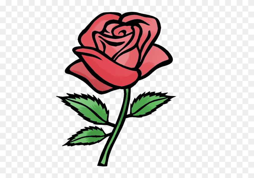 Rose Flower Animation Flash - Cute Rose Drawing Easy Clipart