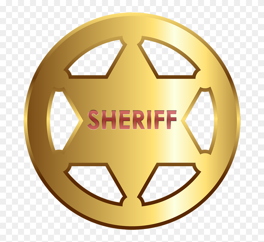 Badge Sheriff Police Officer Clip Art - Sheriff Badge With Circle - Png Download