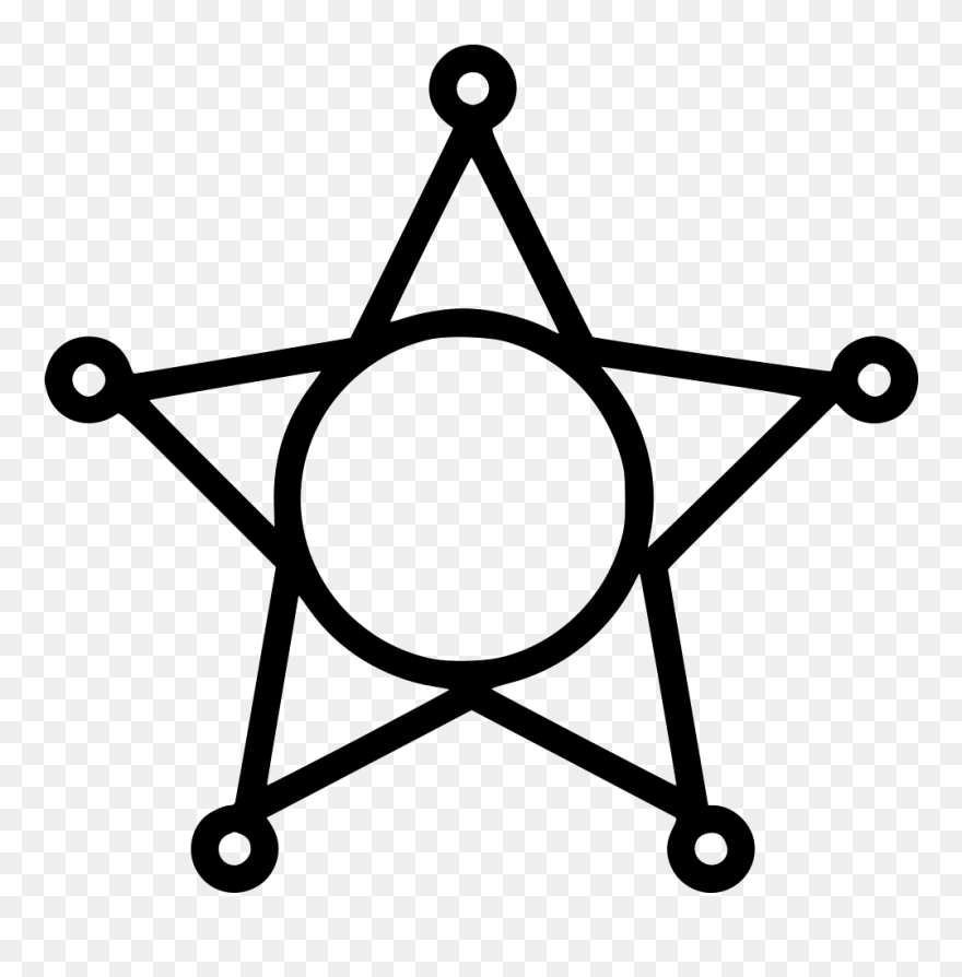Sheriff Badge - Police Badge Star Clip Art - Png Download