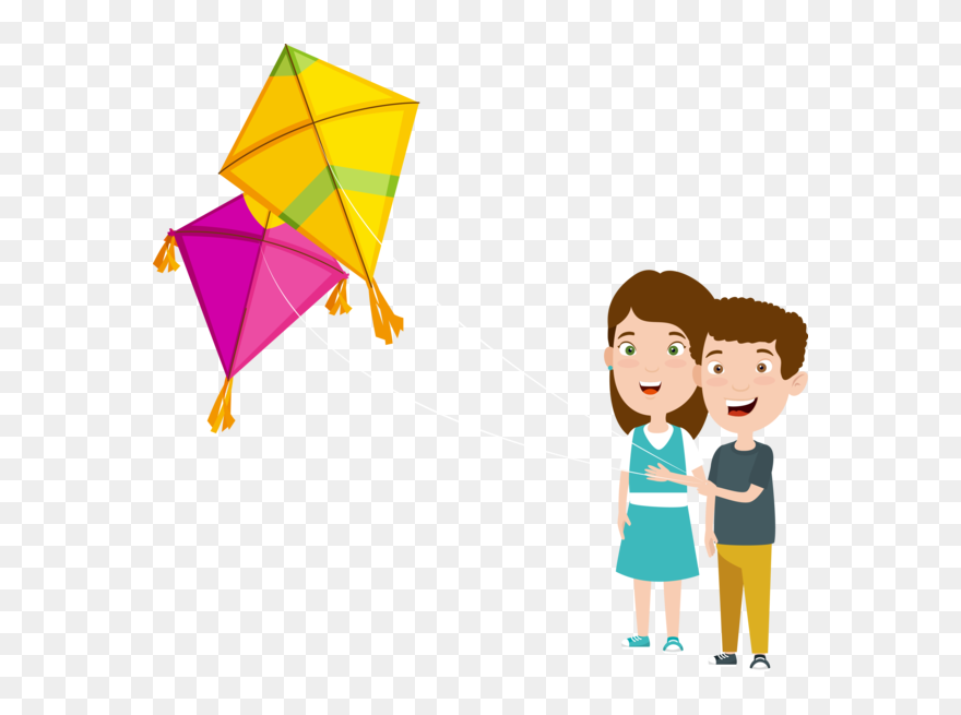 Transparent Makar Sankranti Kite Cartoon Line For Happy - Happy Makar Sankranti Png Clipart