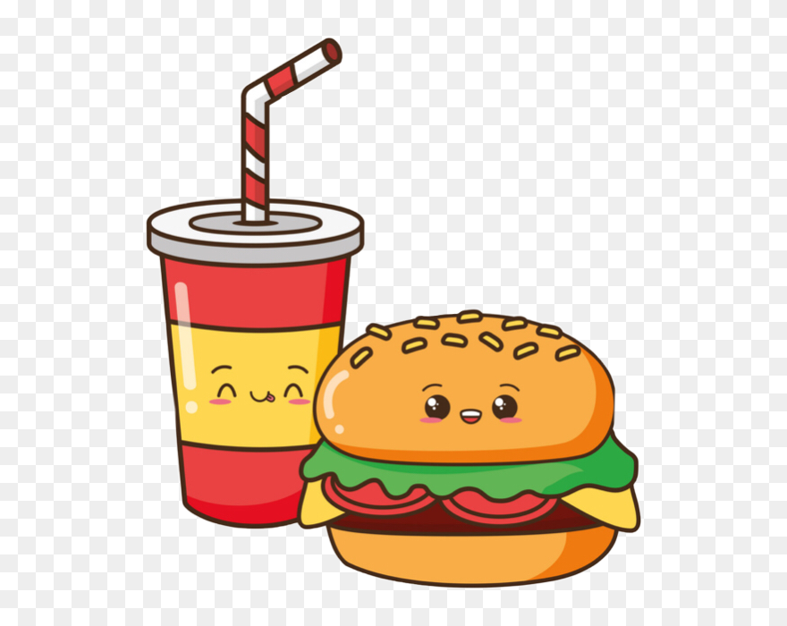 #burger #fastfood #freetoedit - Kawaii Burger Clipart