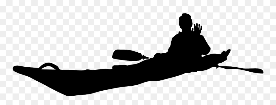 Kayak Sea Man Free Photo - Black Shadow Sea Png Clipart