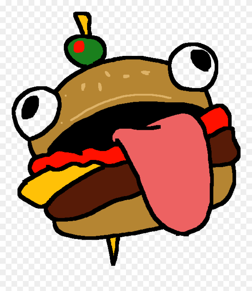 Pixilart - Fortnite Durr Burger Head Clipart