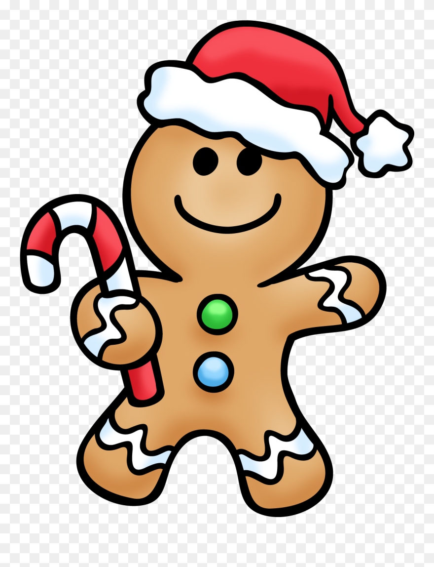 Gingerbread Man Art - Cartoon Gingerbread Man Drawing Clipart
