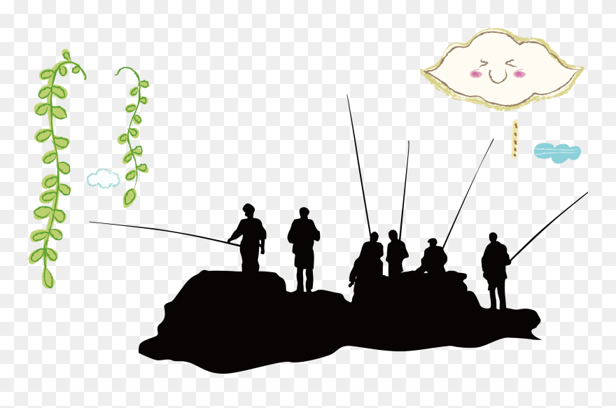 Silhouette At Getdrawings Com - Fishing Vector Black And White Clipart