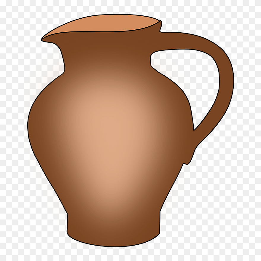 Simple Ceramic Pot Clipart - Jug Clipart - Png Download