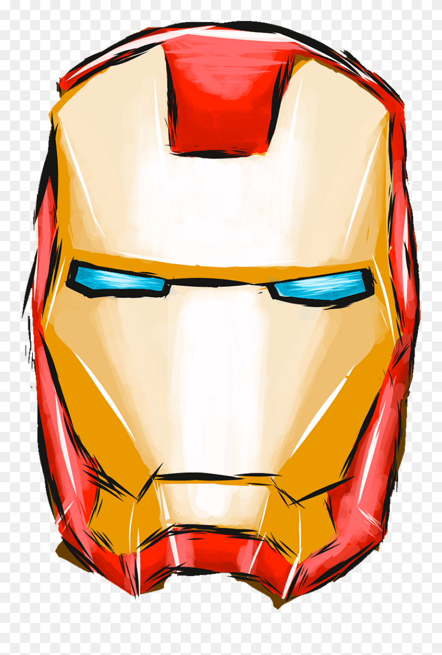 Iron Man Helmet Clipart - Casco De Iron Man - Png Download