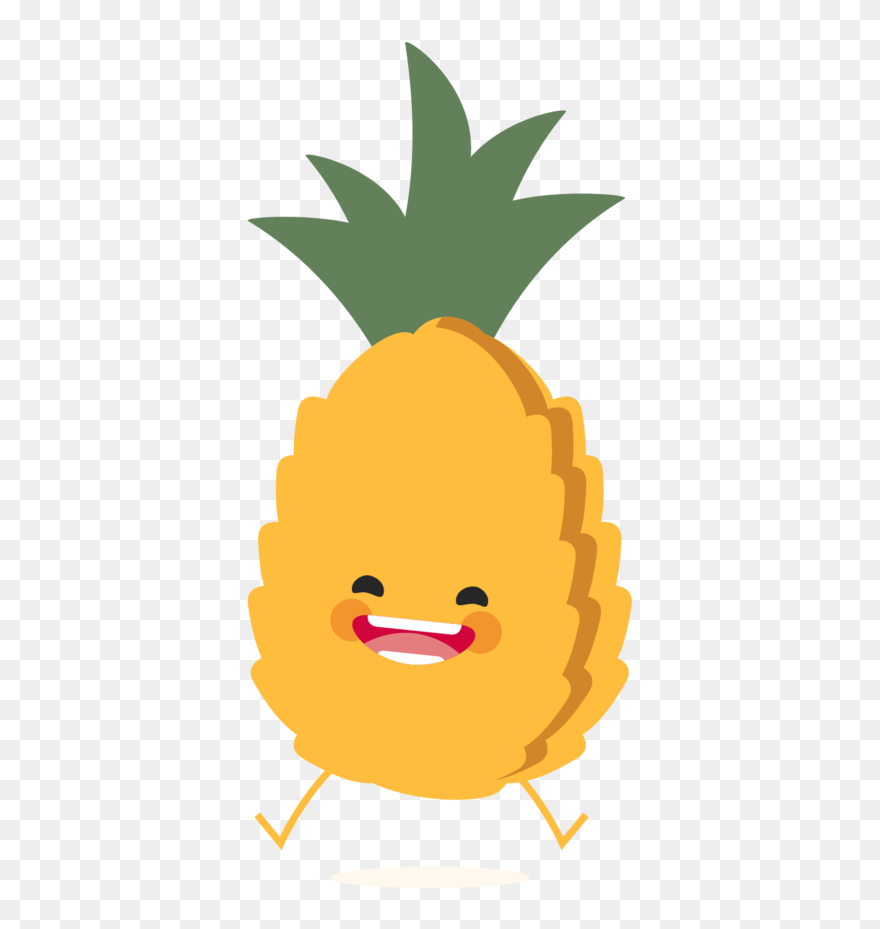 Happy Fruit-04 - Pineapple Clipart