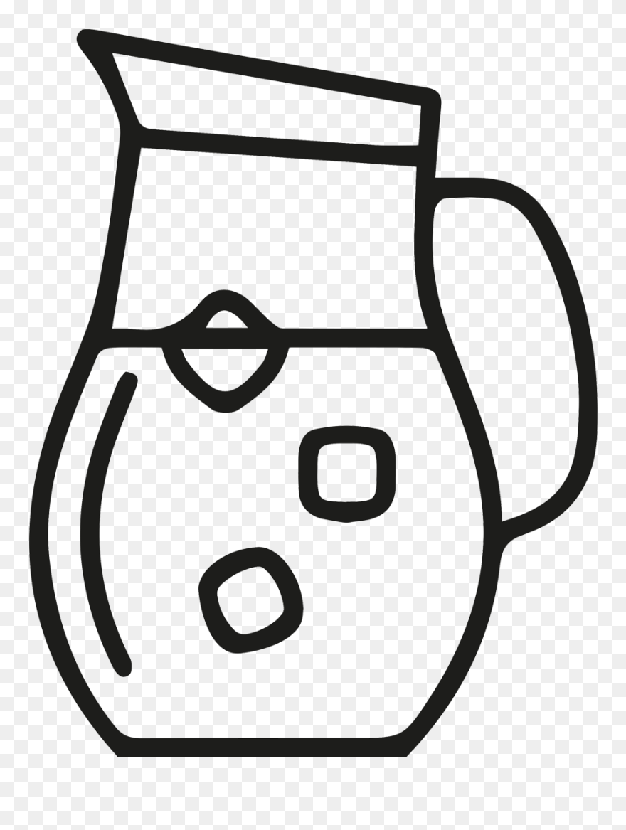 Black And White Clip Art Jug - Png Download