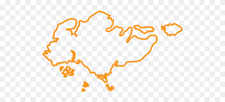 Singapore - Outline Singapore Map Icon Clipart