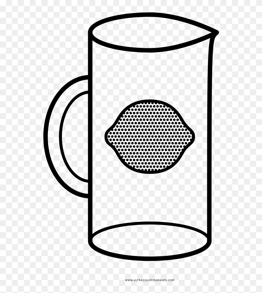 Lemonade Coloring Page - Circle Clipart