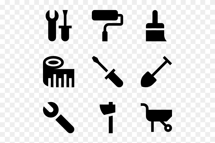 Screwdriver Clipart Diagram - Building Work Icons Png Transparent Png