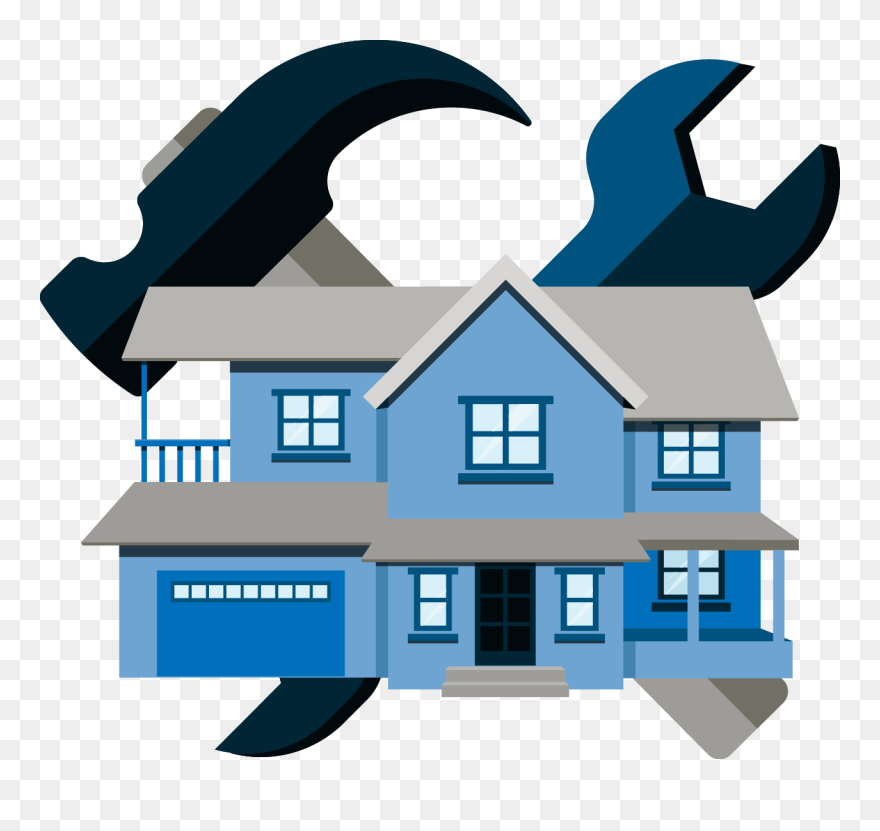 Clipart House Repair Picture Single Family Fix And - House Flipping Clip Art - Png Download