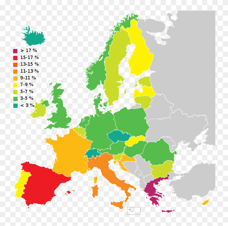 Unemployment Rate In The Eu Heycci - Cold War Europe Clipart