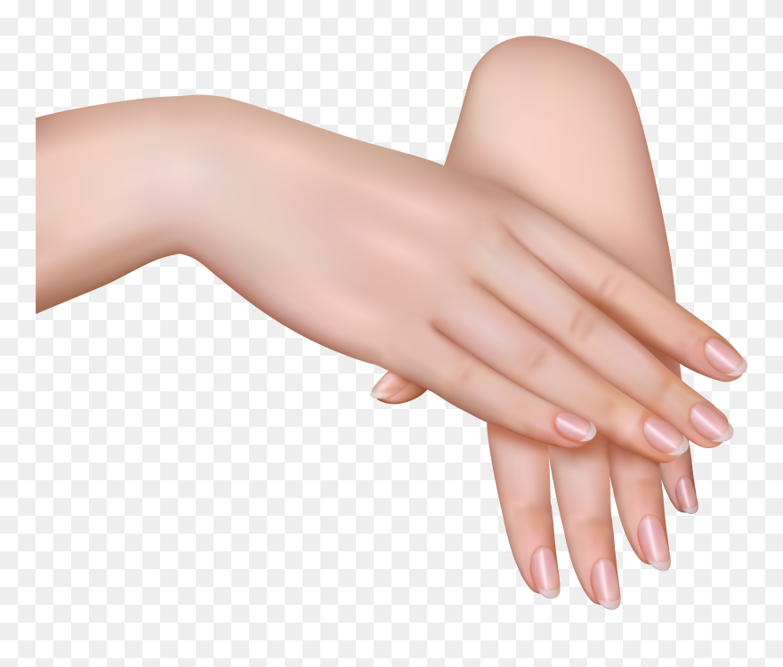 Manicure Clipart Transparent Background - Girl Hands Png