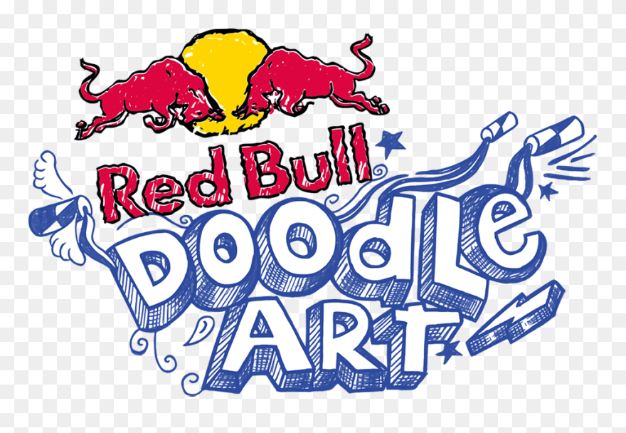 Red Bull Doodle - Red Bull Doodle Art Clipart