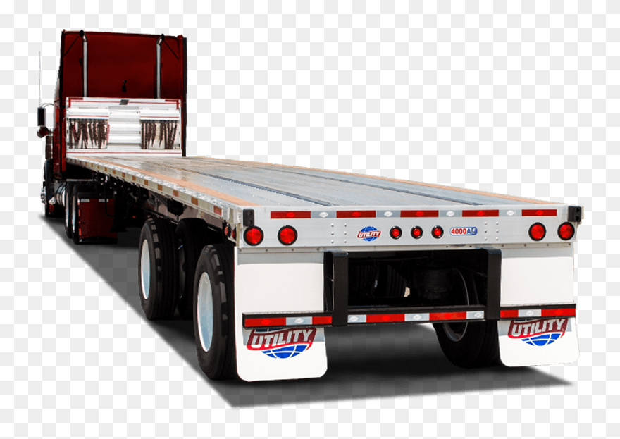 Transparent Delivery Van Clipart Png - Utility Flatbed Trailer