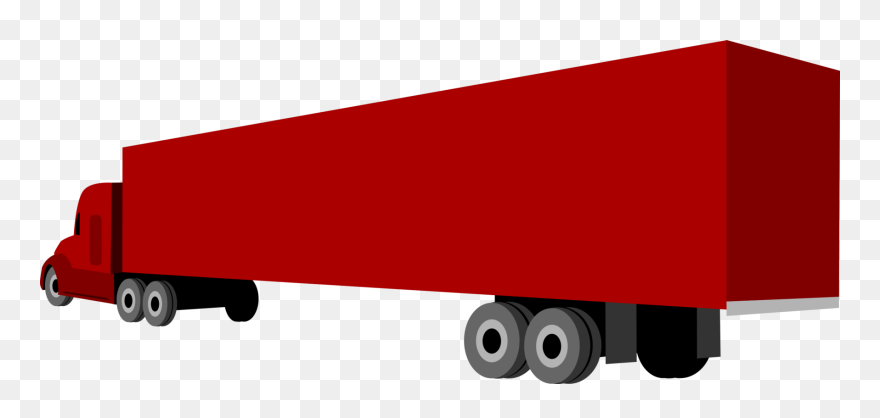 Cargo,angle,car - Long Truck Trailer Vector Clipart