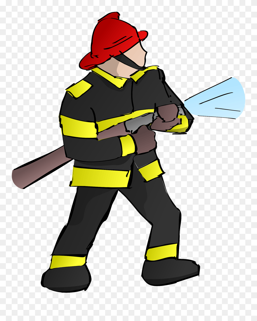 Clip Art Firefighter - Png Download
