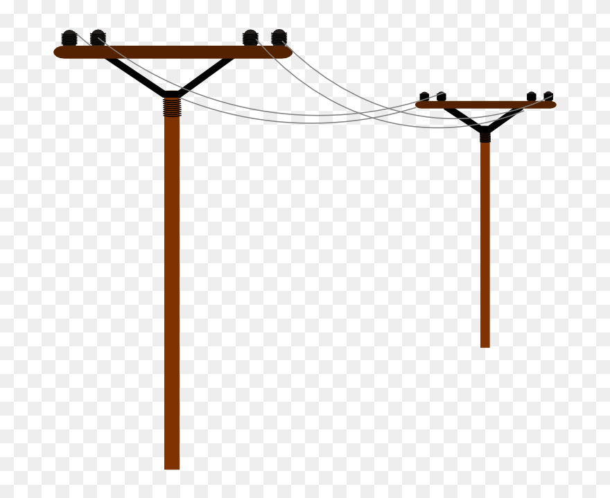Utility Pole Public Utility Electricity Clip Art - Power Lines Clip Art - Png Download