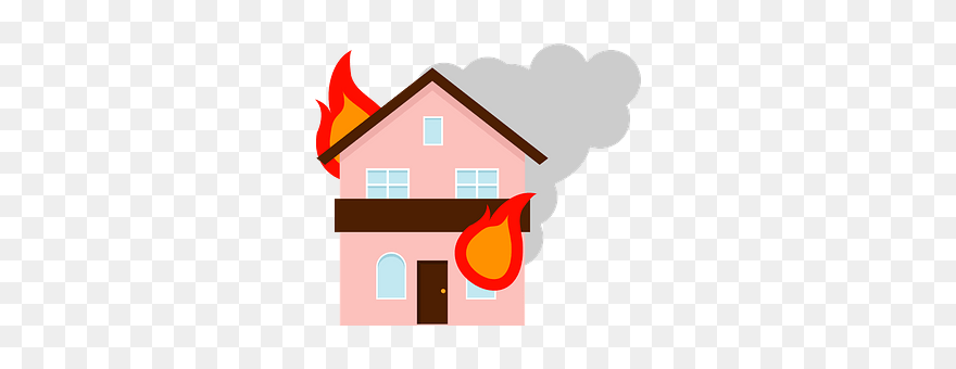 House Fire Clipart - 家 が 焼ける イラスト - Png Download