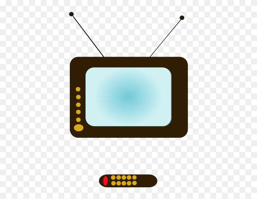 Cartoon Tv And Remote Clipart