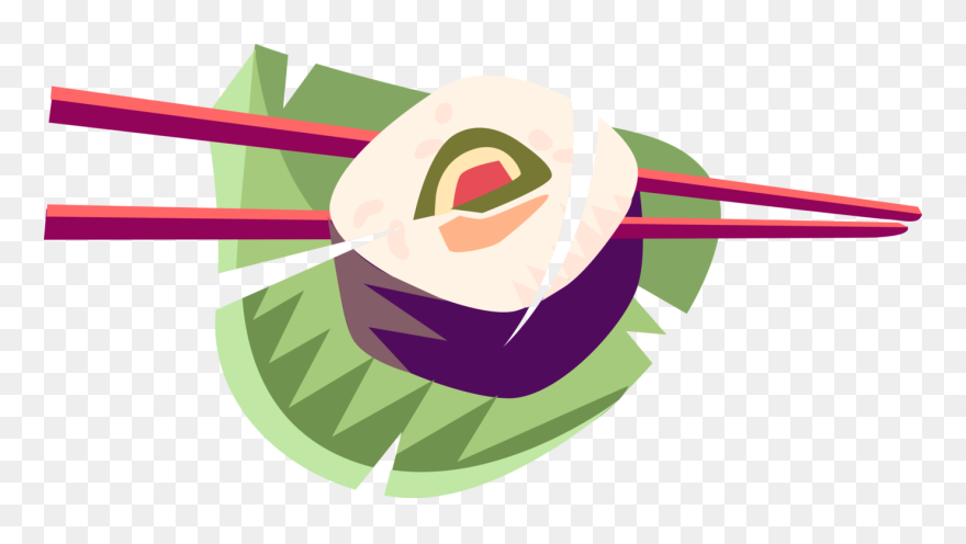 Sushi Clipart Sushi Chopstick - Clip Art - Png Download