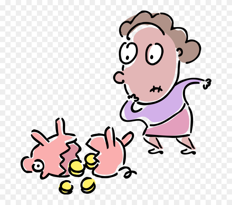 Vector Illustration Of Distraught Businesswoman With - Vector Graphics Clipart