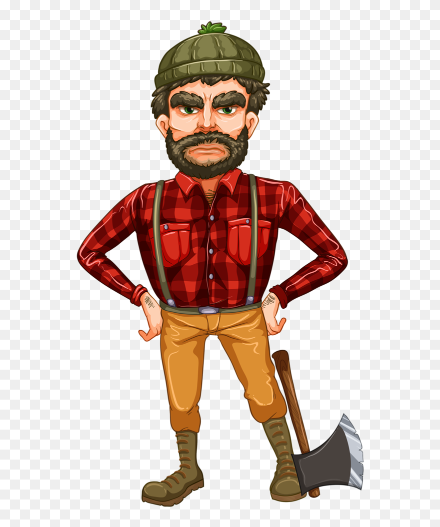 Nerazobrannoe V Lesorub Professii Story Drawing, Art - Transparent Lumberjack Png Clipart