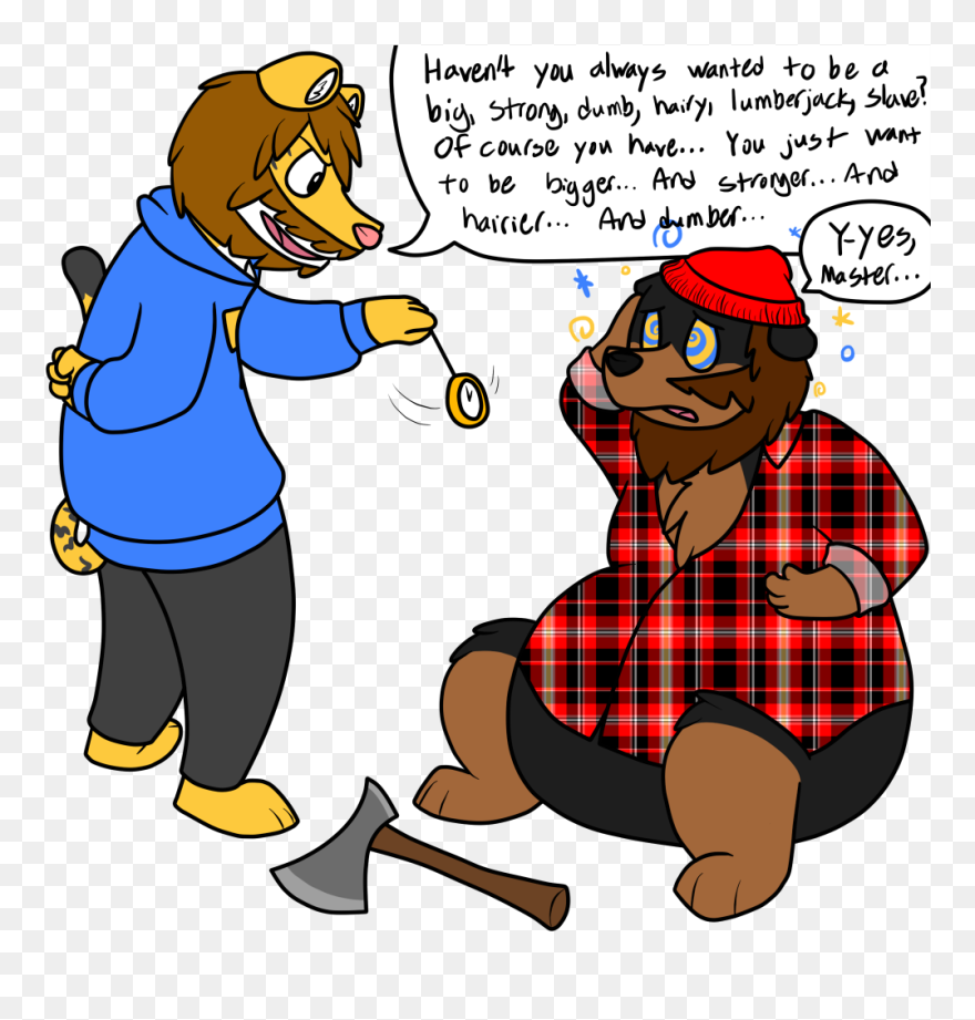 Lumberjack Hypnosis - Cartoon Clipart