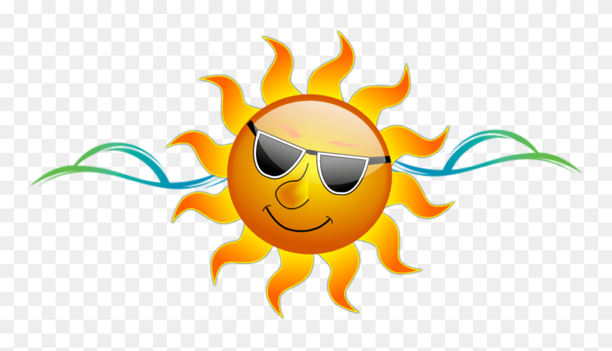 July Divider - Sun Summer Clipart Png Transparent Png