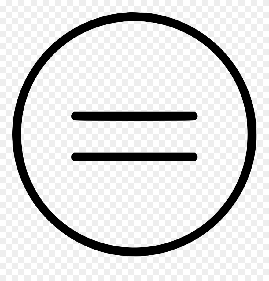 Circle Shape Equal Sign Symbol - Equal Sign In A Circle Clipart