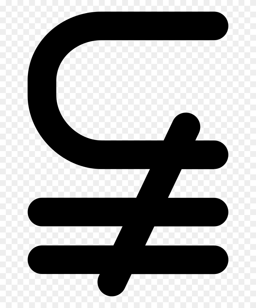 Subset Of Above Not Equal Mathematical Symbol - Mathematical Notation Clipart