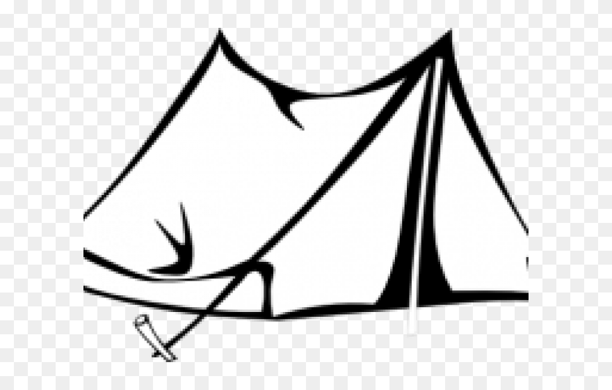 Clip Art Tent Camping Campsite Portable Network Graphics - Clip Art Black And White Tent - Png Download