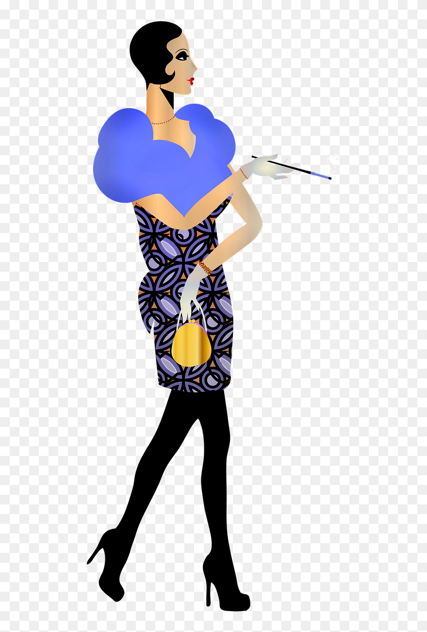 Great Gatsby Roaring 20s Dress Clipart