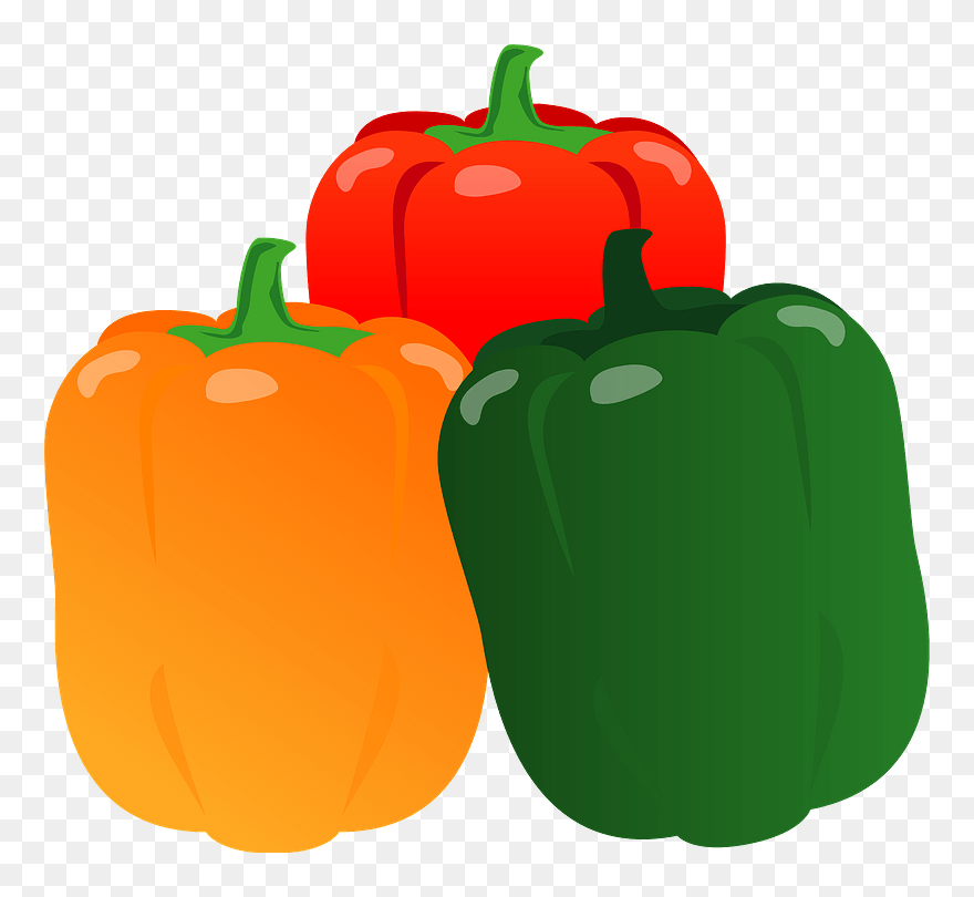 Bell Pepper Vegetable Clipart - Red Bell Pepper - Png Download