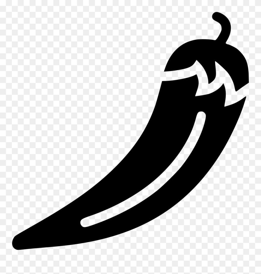 Peppers Clipart Svg - Chili Pepper Clipart Black And White - Png Download