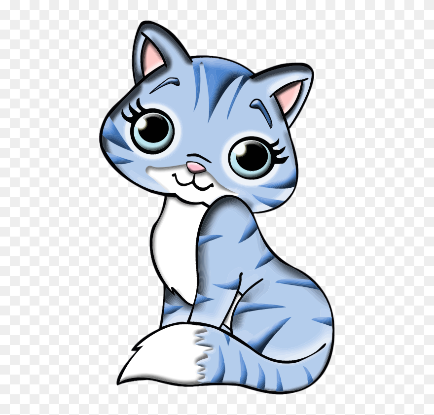 Christmas Kitten Clipart Free Clipart Images Image - Blue Cat Clipart - Png Download