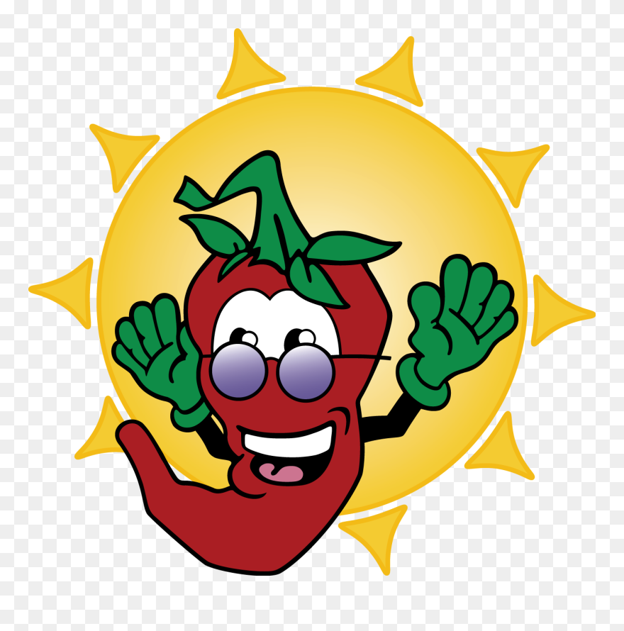 Chili Pepper"s Tanning - Chili Peppers Tanning Clipart
