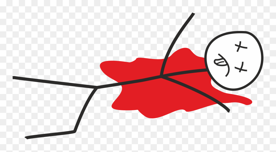 Transparent Clipart Of Stick Figures - Dead Man Stick Figure - Png Download