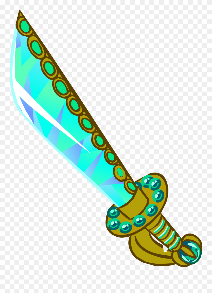 Pirates Clipart Sword - Club Penguin Sword - Png Download