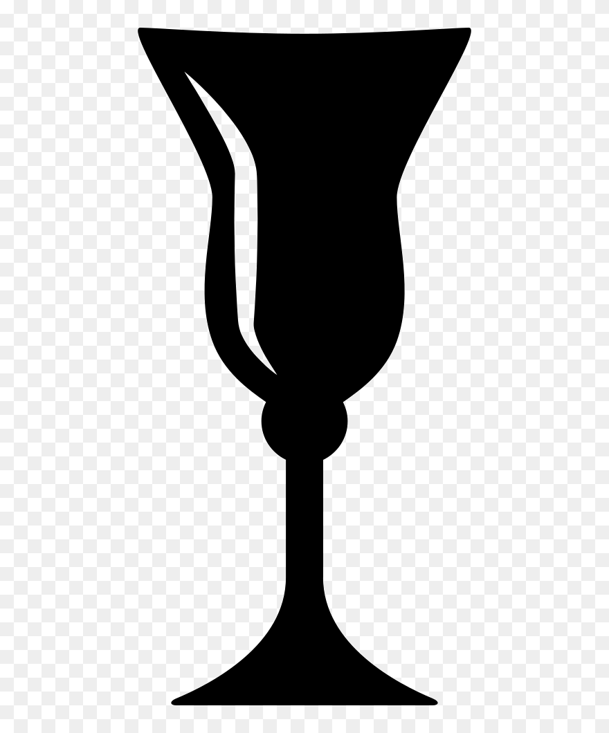 Elegant Black Wine Glass Clipart