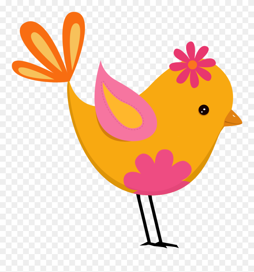 Transparent Clipart Chick - Cute Bird Clipart Black And White Silhouette - Png Download