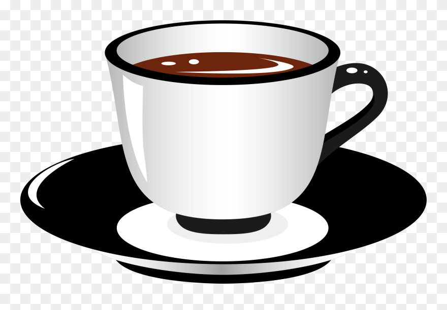Teacup Saucer Clip Art - Cup And Saucer Vector - Png Download