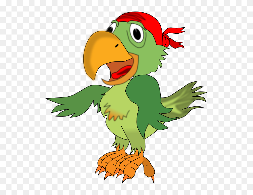 Pirate Parrot Clipart - Png Download