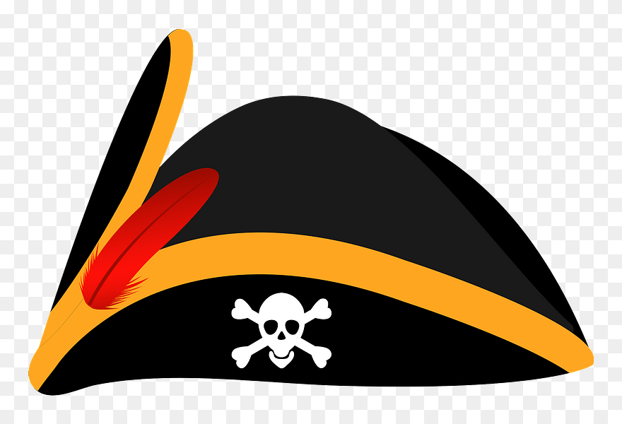 Pirate Tricorne Clipart - 海賊 帽子 フリー 素材 - Png Download