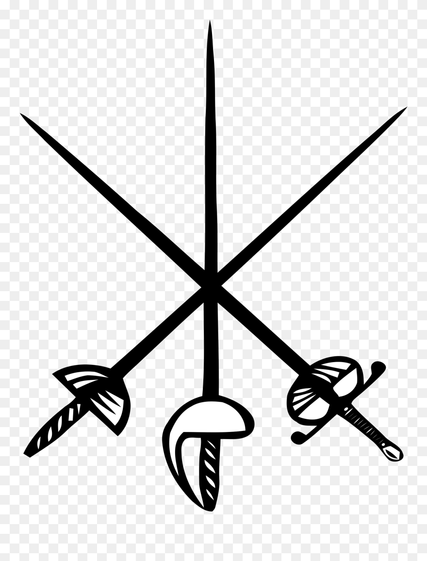 Swords Clipart Logo - Fencing Swords Clipart - Png Download
