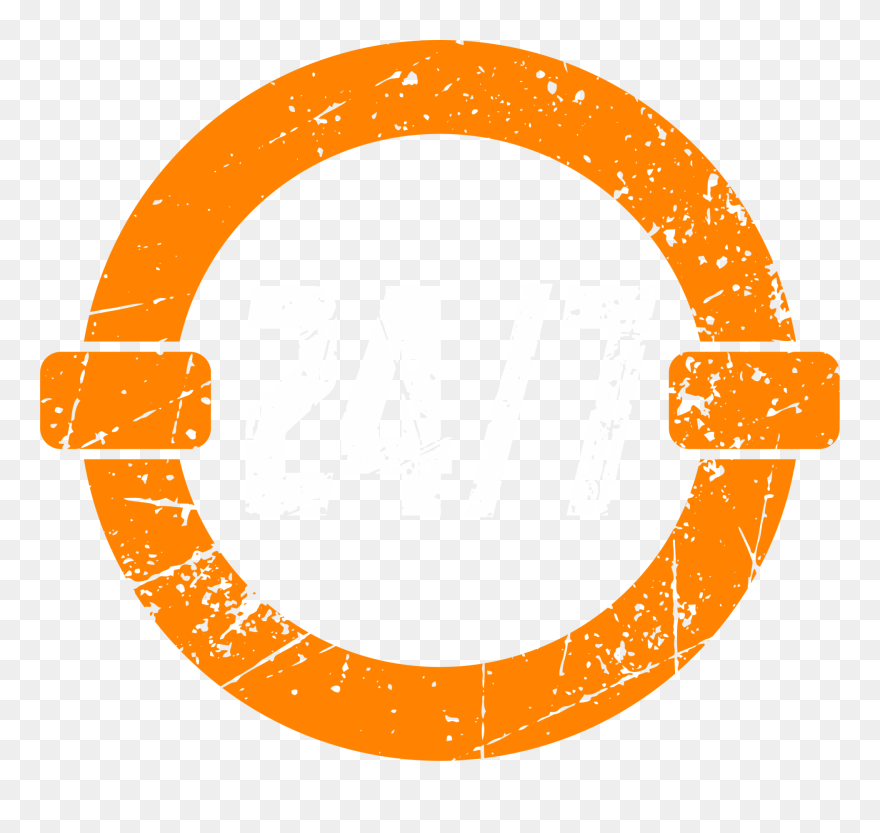 24 Hour Emergency Servcie - Circle Clipart