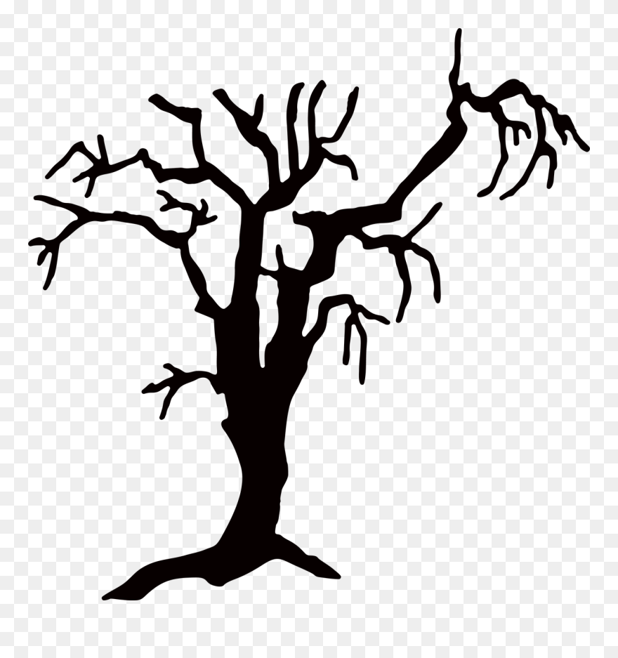 Haunted Trees Cut Out Clipart