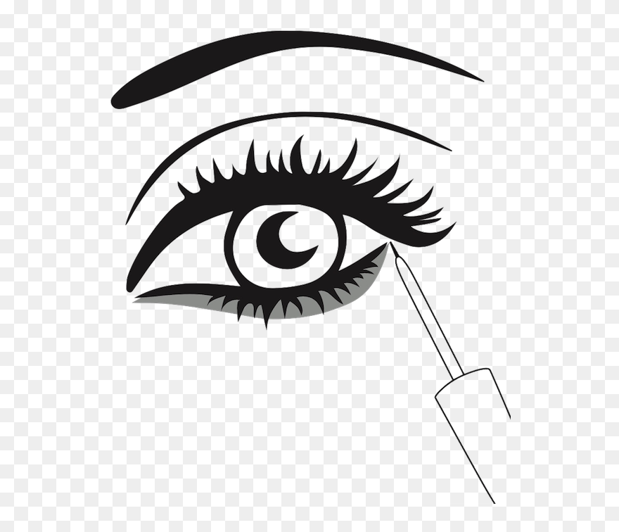 Transparent Eyelash Clipart - Eyes With Lashes Png